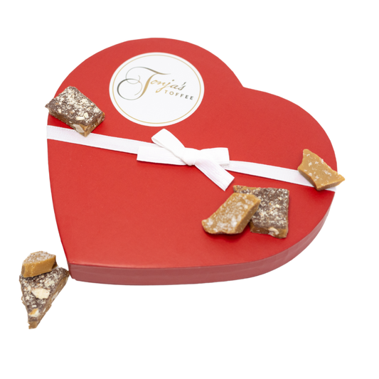 16oz Valentine's Heart Toffee Gift Box