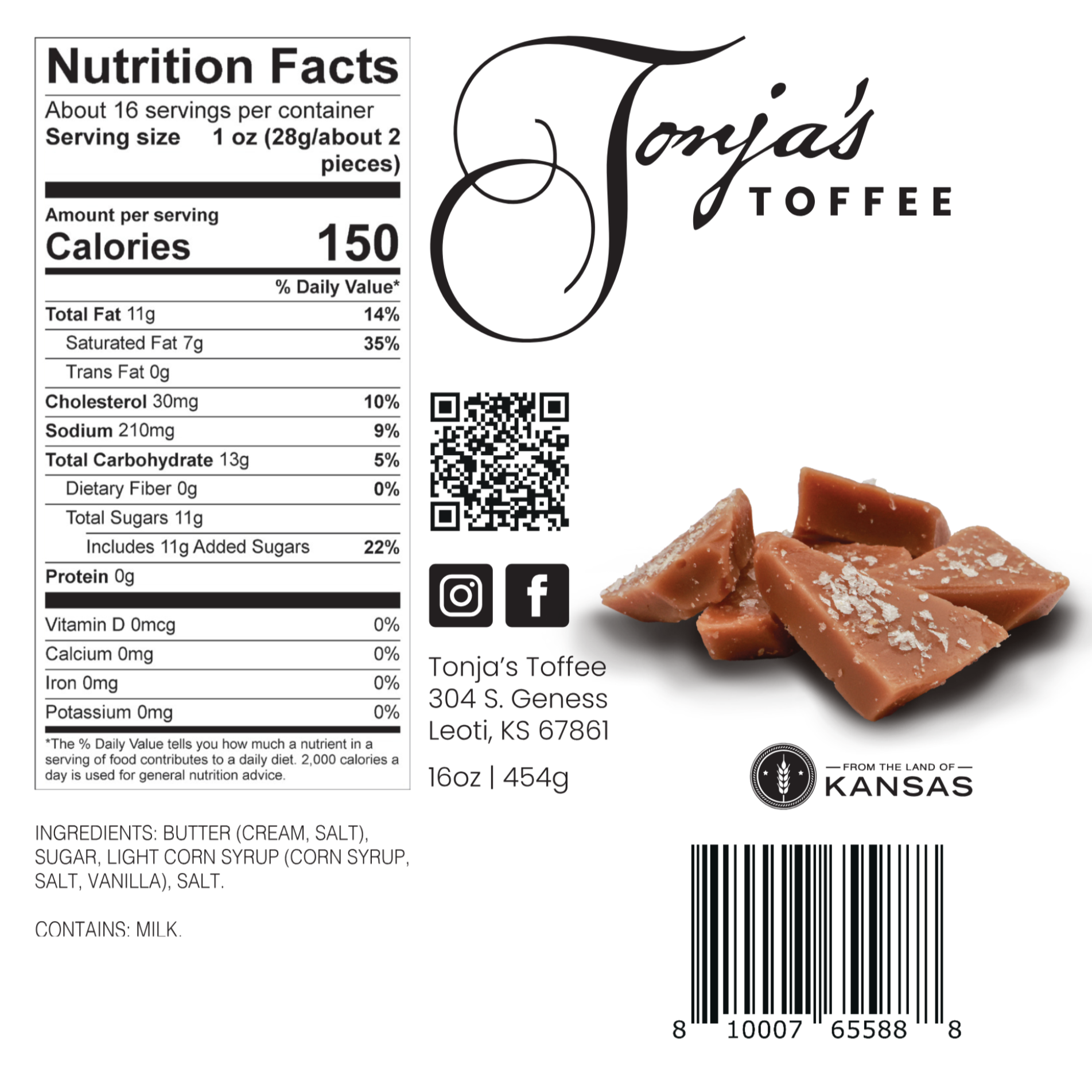 Salted Toffee - Gourmet toffee with a sweet & savory balance