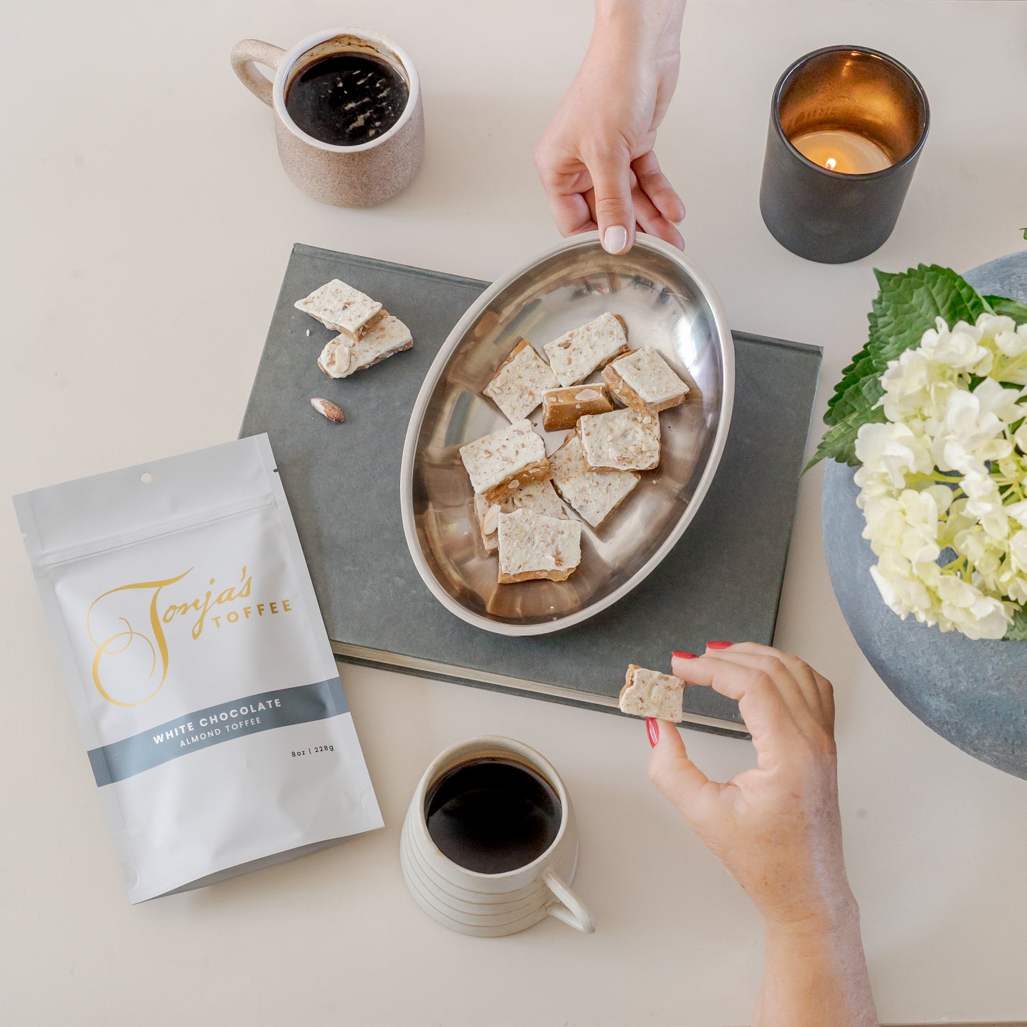 White Chocolate Almond Toffee